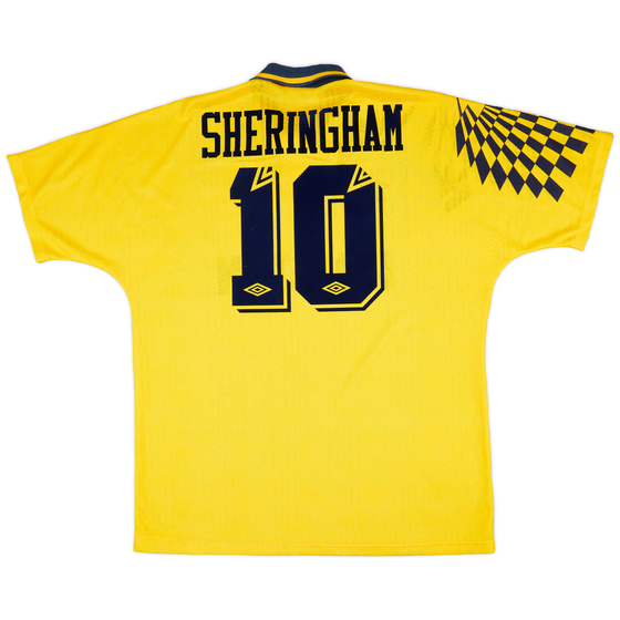 1991-95 Tottenham Away Shirt Sheringham #10 - 8/10 - (XXL)