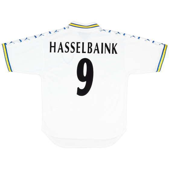 1998-00 Leeds United Home Shirt Hasselbaink #9 - 8/10 - (M)