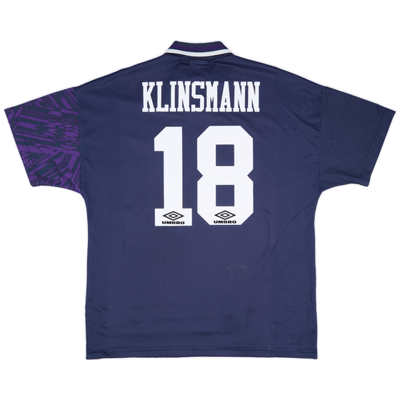 1994-95 Tottenham Away Shirt Klinsmann #18 - 8/10 - (XL)