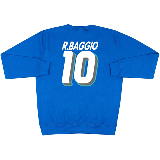 Roberto Baggio #10 1994 Italy Blue Graphic Sweat Top