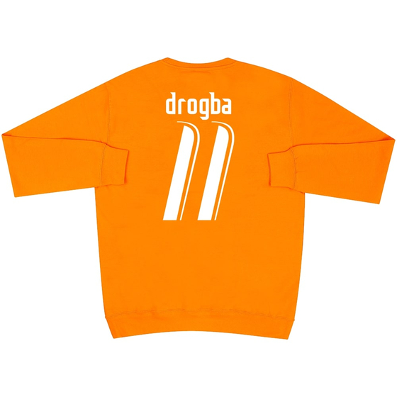 Didier Drogba #11 2006 Ivory Coast Orange Graphic Sweat Top