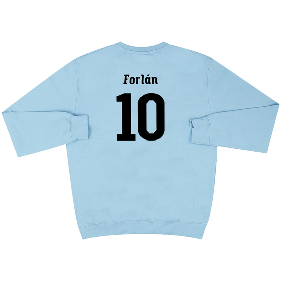 Diego Forlán #10 2010 Uruguay Sky Blue Graphic Sweat Top