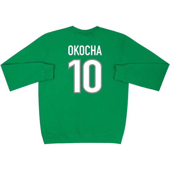 Jay-Jay Okocha #10 1998 Nigeria Green Graphic Sweat Top