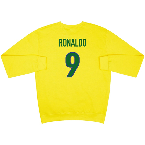 Ronaldo #9 1998 Brazil Yellow Graphic Sweat Top