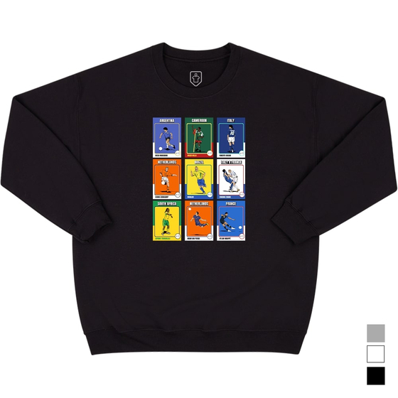 Classic Football Shirts World Cup Cards Collection Graphic Sweat Top