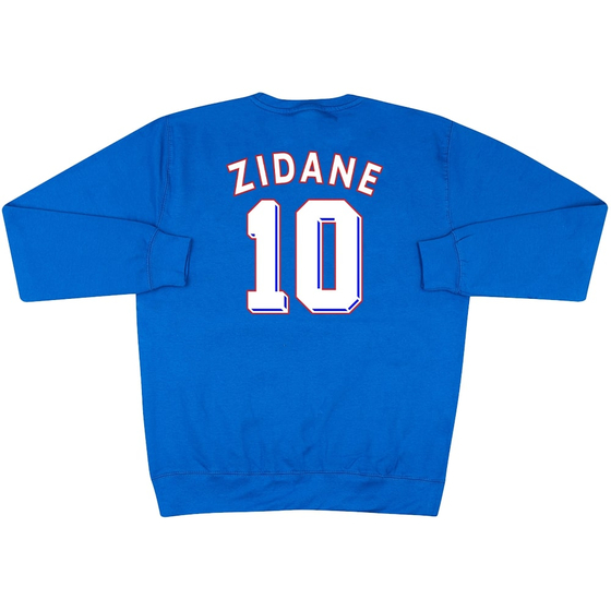 Zinedine Zidane #10 1998 France Blue Graphic Sweat Top