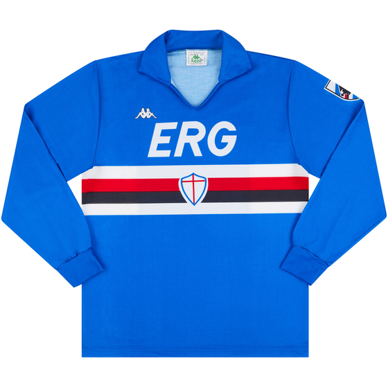 1989-90 Sampdoria L/S Home Shirt - 8/10 - (S)