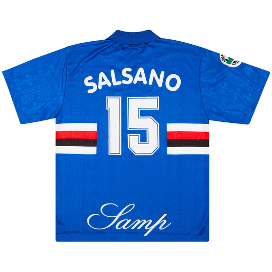 1996-97 Sampdoria Match Worn Home Shirt Salsano #15 (v Roma)