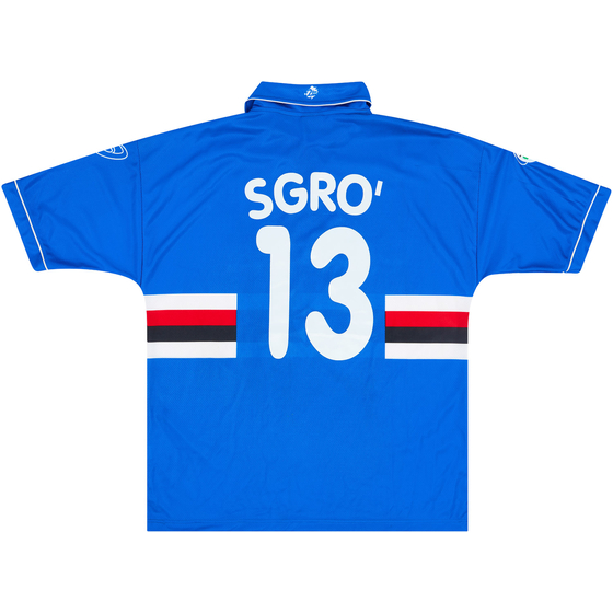 1999-00 Sampdoria Match Issue Home Shirt Sgrò #13