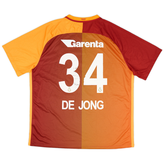 2016-17 Galatasaray Home Shirt De Jong #34 - 5/10 - (XXL)