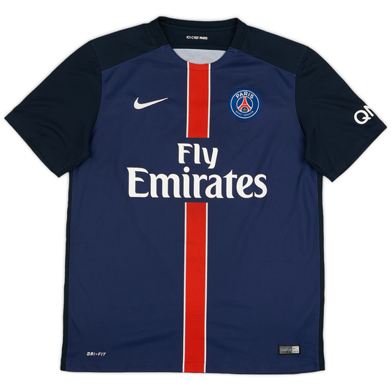 2015-16 Paris Saint-Germain Home Shirt - 8/10 - (L)