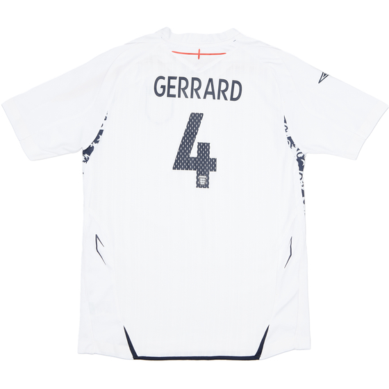 2007-09 England Home Shirt Gerrard #8 - 9/10 - (XL.Boys)