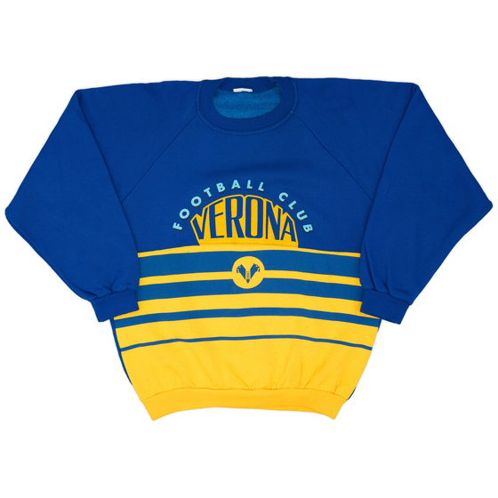 1990-91 Hellas Verona Le Felpe Dei Grandi Club Sweat Top - 9/10 - (L)