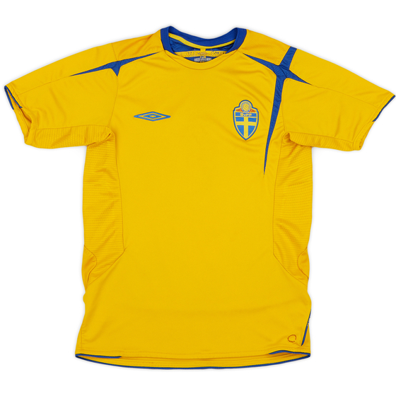2007-09 Sweden Home Shirt - 7/10 - (XL.Boys)