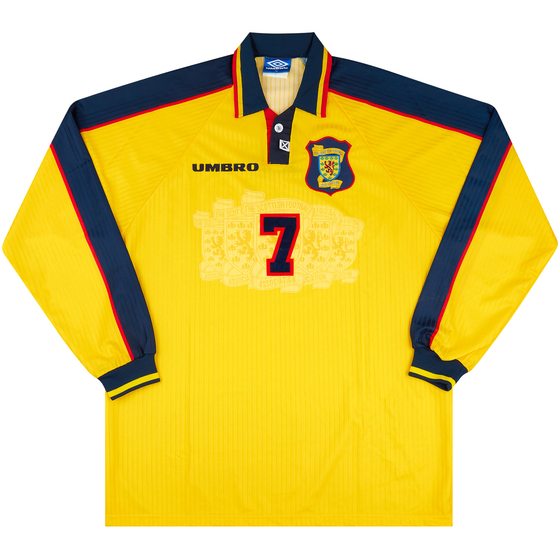 1996-98 Scotland Match Issue Away L/S Shirt #7