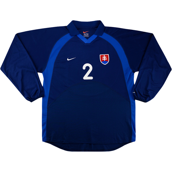 2002 Slovakia Match Worn Away L/S Shirt #2 (Kozák) v Belgium