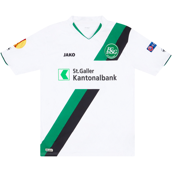2013-14 St Gallen Match Issue Europa League Signed Third Shirt Schönenberger #14