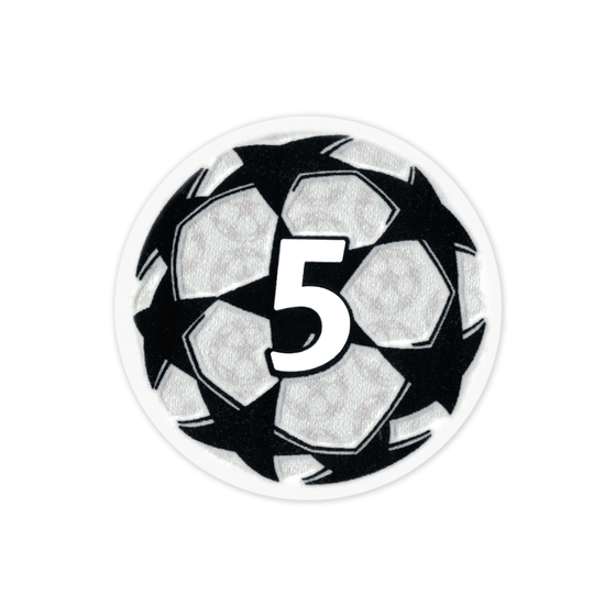 2021-24 UEFA Champions League 5 Times Winners Player Issue Badge of Honour Patch