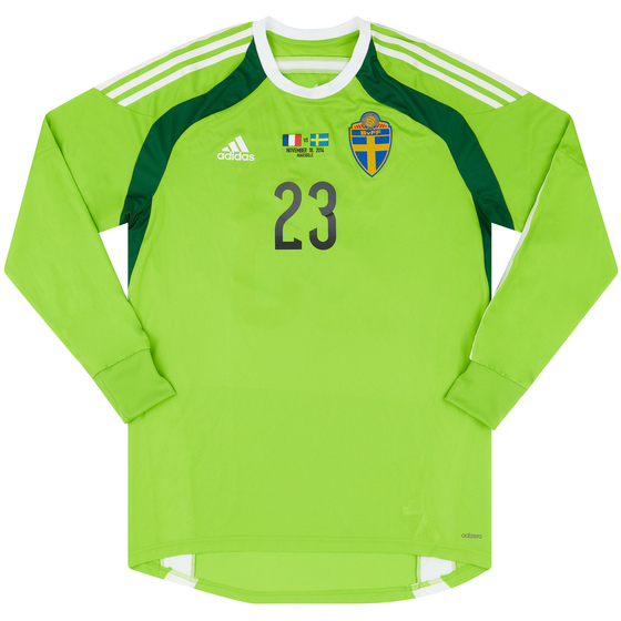 2014 Sweden Match Issue GK Shirt Johnsson #23 (v France)