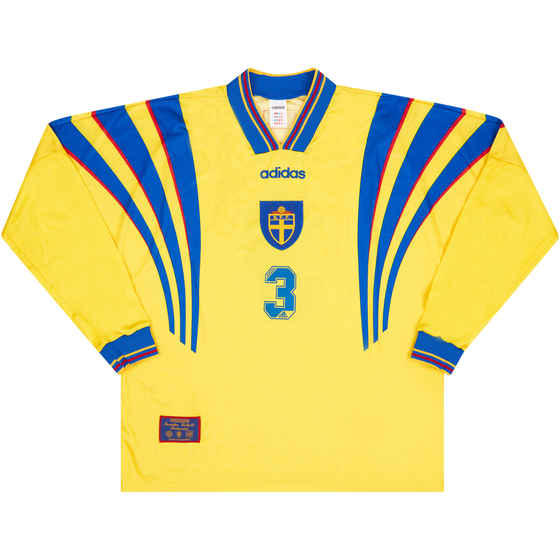 1996-97 Sweden Match Issue Home L/S Shirt #3 (Andersson)