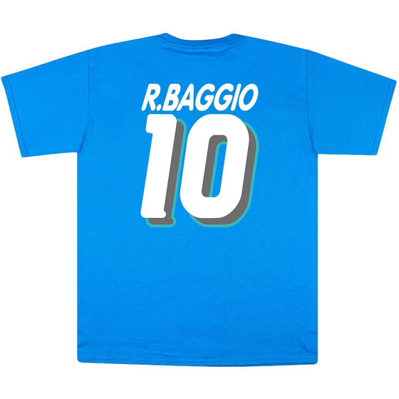 Roberto Baggio #10 1994 Italy Blue Graphic Tee