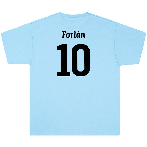 Diego Forlán #10 2010 Uruguay Sky Blue Graphic Tee