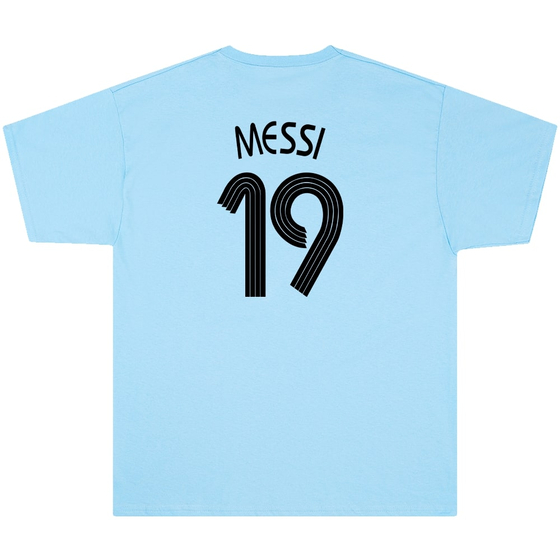 Lionel Messi #19 2006 Argentina Sky Blue Graphic Tee