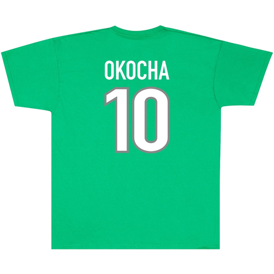 Jay-Jay Okocha #10 1998 Nigeria Green Graphic Tee