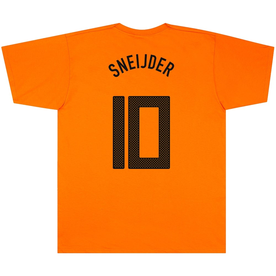 Wesley Sneijder #10 2010 Netherlands Orange Graphic Tee