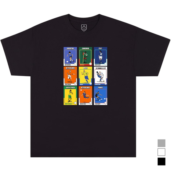 Classic Football Shirts World Cup Cards Collection Graphic Tee