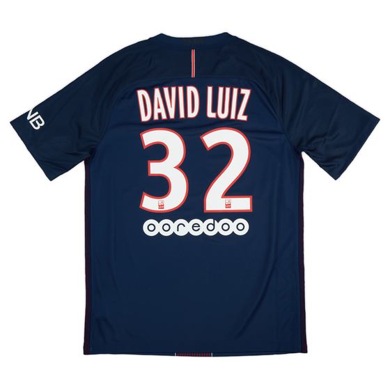 2016-17 Paris Saint-Germain Home Shirt David Luiz #32 (M)
