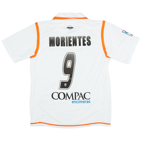 2007-08 Valencia Home Shirt Morientes #9 - 8/10 - (M)