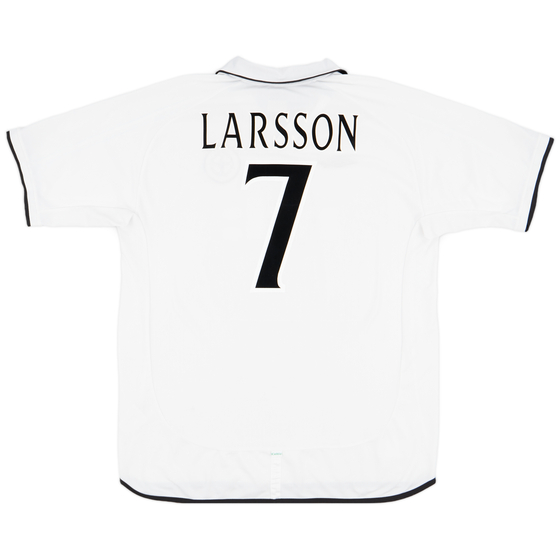 2001-02 Celtic Away Shirt Larsson #7 - 8/10 - (XXL)