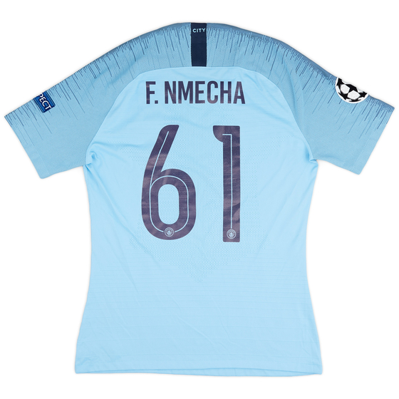 2018-19 Manchester City Player Issue Youth Home Shirt Nmecha #61 - 9/10 - (L)