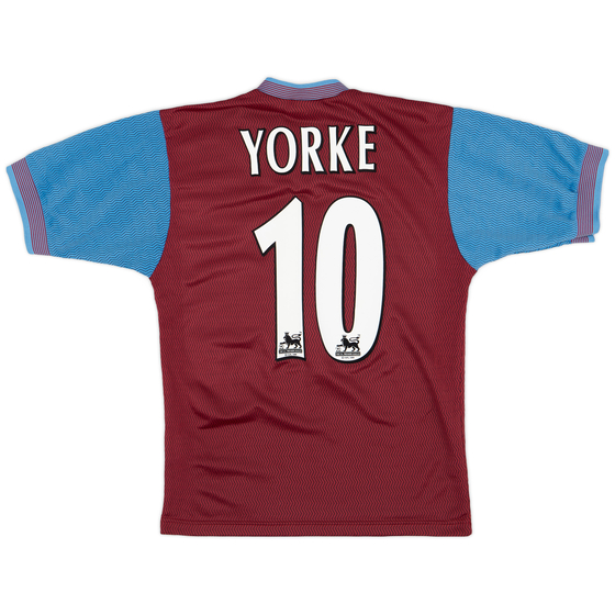 1997-98 Aston Villa Home Shirt Yorke #10 - 6/10 - (S)