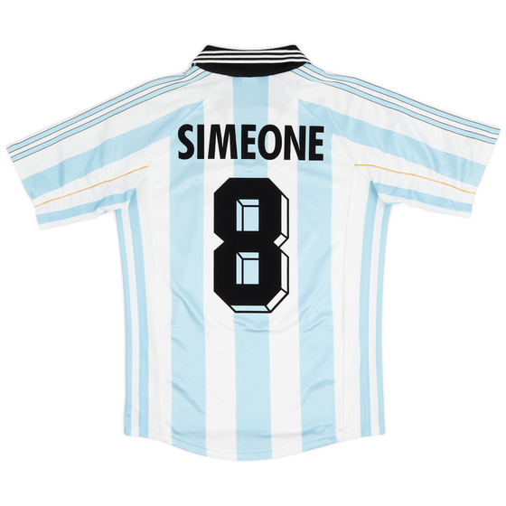 1998-99 Argentina Home Shirt Simeone #8 - 9/10 - (S)