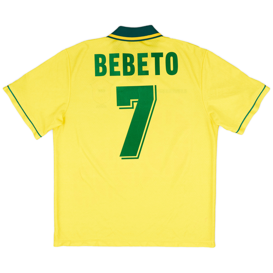 1994 Brazil Home Shirt Bebeto #7 - 8/10 - (L)