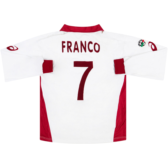 2002-03 Torino Match Issue Away L/S Shirt Franco #7