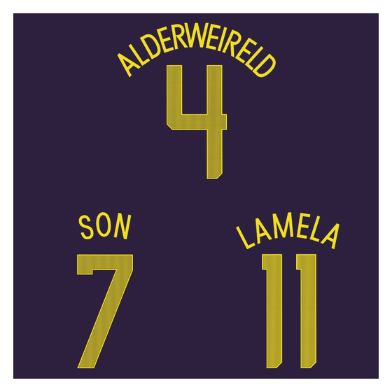 2017-18 Tottenham Third European Name Set