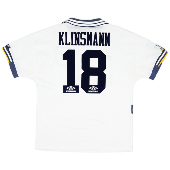 1993-95 Tottenham Home Shirt Klinsmann #18 - 9/10 - (L)