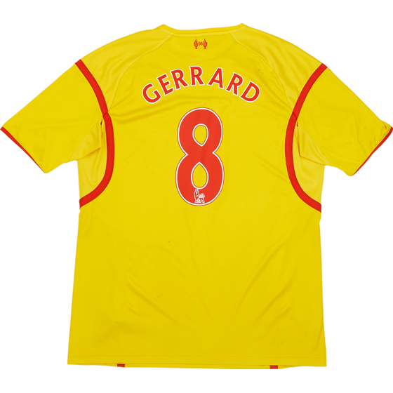 2014-15 Liverpool Away Shirt Gerrard #8 - 6/10 - (XL)