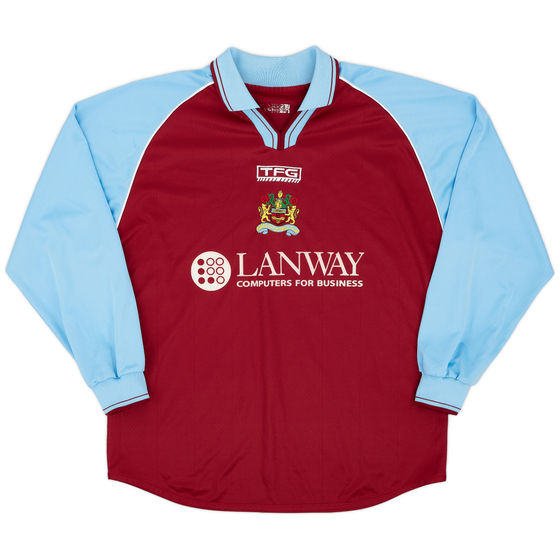 2002-03 Burnley Home L/S Shirt - 8/10 - (XL)