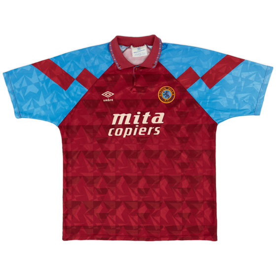 1990-92 Aston Villa Home Shirt - 7/10 - (XL)