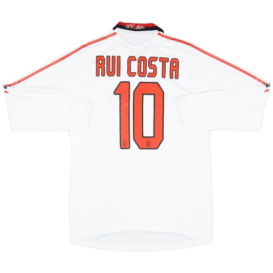 2003-04 AC Milan Player Issue Away L/S Shirt Rui Costa #10 - 8/10 - (M)