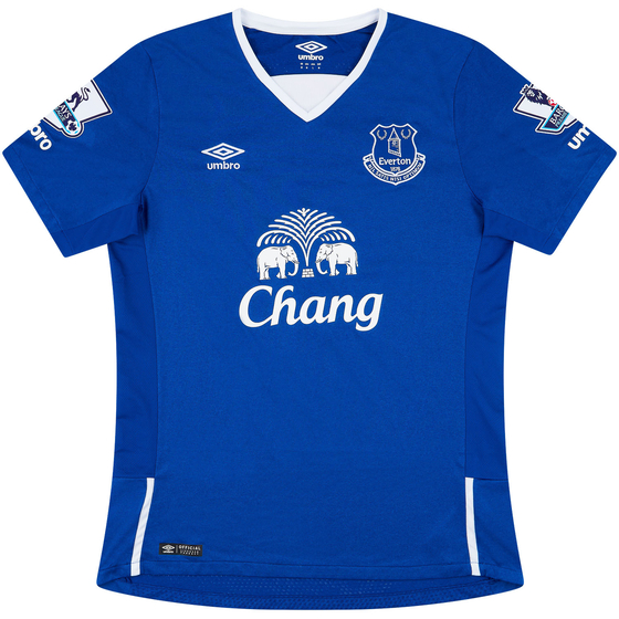 2015-16 Everton Match Issue Home Shirt McAleny #35