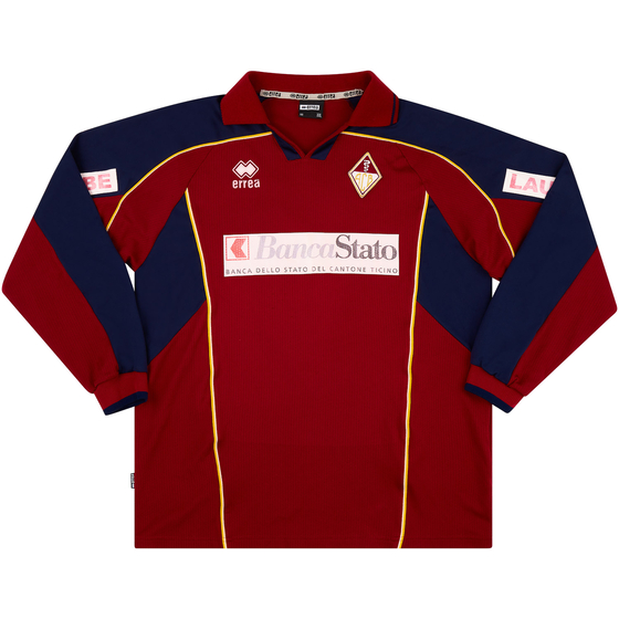 2004-05 AC Bellinzona Match Issue Home L/S Shirt Belotti #2