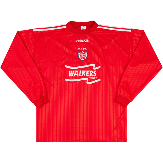 1995-96 England Schools Match Issue Away L/S Shirt #9