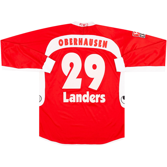 2003-04 Rot-Weiss Oberhausen Match Issue Home L/S Shirt Landers #29