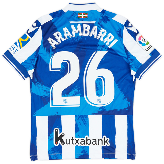 2022-23 Real Sociedad Match Isue Home Shirt Arambarri #26