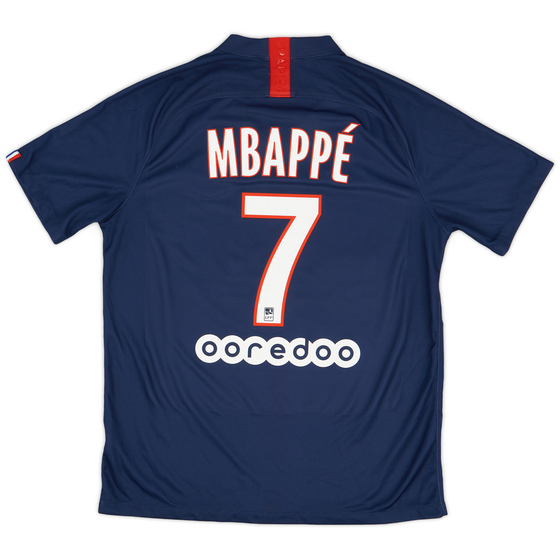 2019-20 Paris Saint-Germain Home Shirt Mbappe #7 - 8/10 - (L)